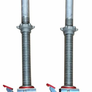 Pair Alloy Tower Adjustable Legs & Castors (Industrial)